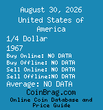 United States of America 1/4 Dollar 1967  coin