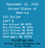 United States of America 100 Dollar 1997 W coin