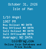 Isle of Man 1/10 Angel 1987 PM coin