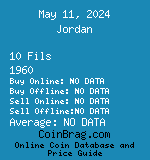 Jordan 10 Fils 1960  coin