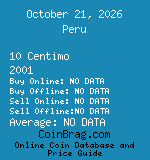 Peru 10 Centimo 2001  coin