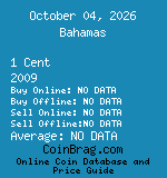Bahamas 1 Cent 2009  coin