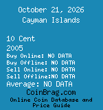 Cayman Islands 10 Cent 2005  coin