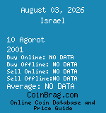 Israel 10 Agorot 2001  coin