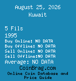 Kuwait 5 Fils 1995  coin