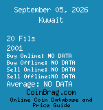 Kuwait 20 Fils 2001  coin