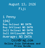Fiji 1 Penny 1942  coin