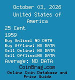 United States of America 25 Cent 1959  coin