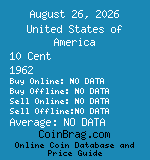 United States of America 10 Cent 1962  coin