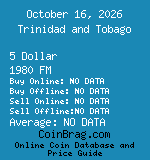 Trinidad and Tobago 5 Dollar 1980 FM coin