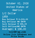 United States of America 1/2 Dollar 1959  coin