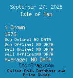 Isle of Man 1 Crown 1976  coin
