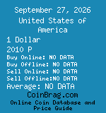United States of America 1 Dollar 2010 P coin