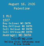 Palestine 1 Mil 1927  coin