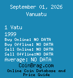 Vanuatu 1 Vatu 1999  coin