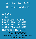 British Honduras 1 Cent 1961  coin