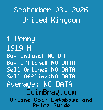 United Kingdom 1 Penny 1919 H coin