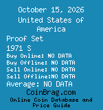 United States of America Proof Set 1971 S coin
