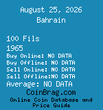 Bahrain 100 Fils 1965  coin