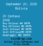 Bolivia 20 Centavo 2008  coin