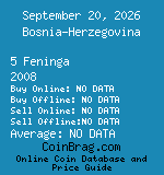 Bosnia-Herzegovina 5 Feninga 2008  coin