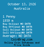 Australia 1 Penny 1939 m coin