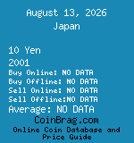 Japan 10 Yen 2001  coin