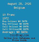 Belgium 10 Franc 1972  coin
