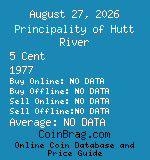 Principality of Hutt River 5 Cent 1977  coin