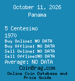 Panama 5 Centesimo 1970  coin