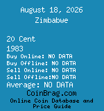 Zimbabwe 20 Cent 1983  coin