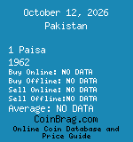 Pakistan 1 Paisa 1962  coin