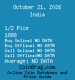 India 1/2 Pice 1888  coin