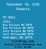 Romania 50 Bani 2011  coin
