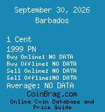 Barbados 1 Cent 1999 PN coin
