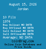 Jordan 10 Fils 1974  coin