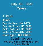 Yemen 1 Rial 1965  coin