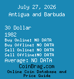 Antigua and Barbuda 30 Dollar 1982  coin
