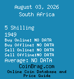 South Africa 5 Shilling 1949  coin