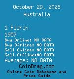 Australia 1 Florin 1957  coin