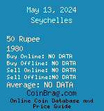 Seychelles 50 Rupee 1980  coin