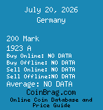 Germany 200 Mark 1923 A coin