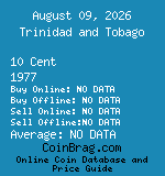Trinidad and Tobago 10 Cent 1977  coin