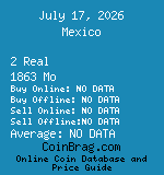 Mexico 2 Real 1863 Mo coin