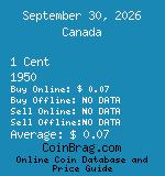 Canada 1 Cent 1950  coin
