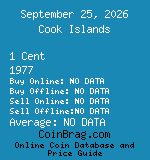 Cook Islands 1 Cent 1977  coin