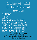 United States of America 1 Cent 1930  coin