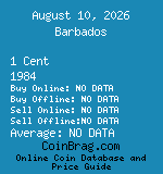 Barbados 1 Cent 1984  coin