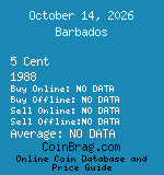 Barbados 5 Cent 1988  coin