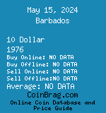 Barbados 10 Dollar 1976  coin